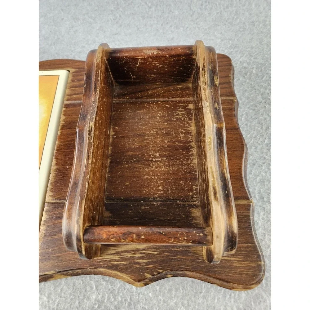 Vintage 70s Kamenstein Wheat grain Cheeseboard Cracker‎ Hot Plate Holder Tray